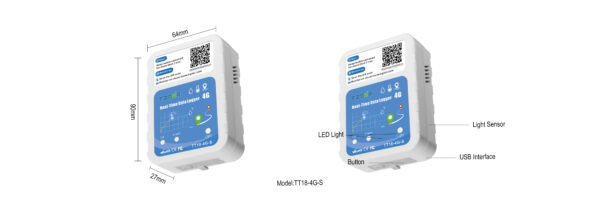 Thiết bị ghi dữ liệu vị trí và nhiệt độ độ ẩm thời gian thực GSM TZONE TT18-4G-S - Hình ảnh 3