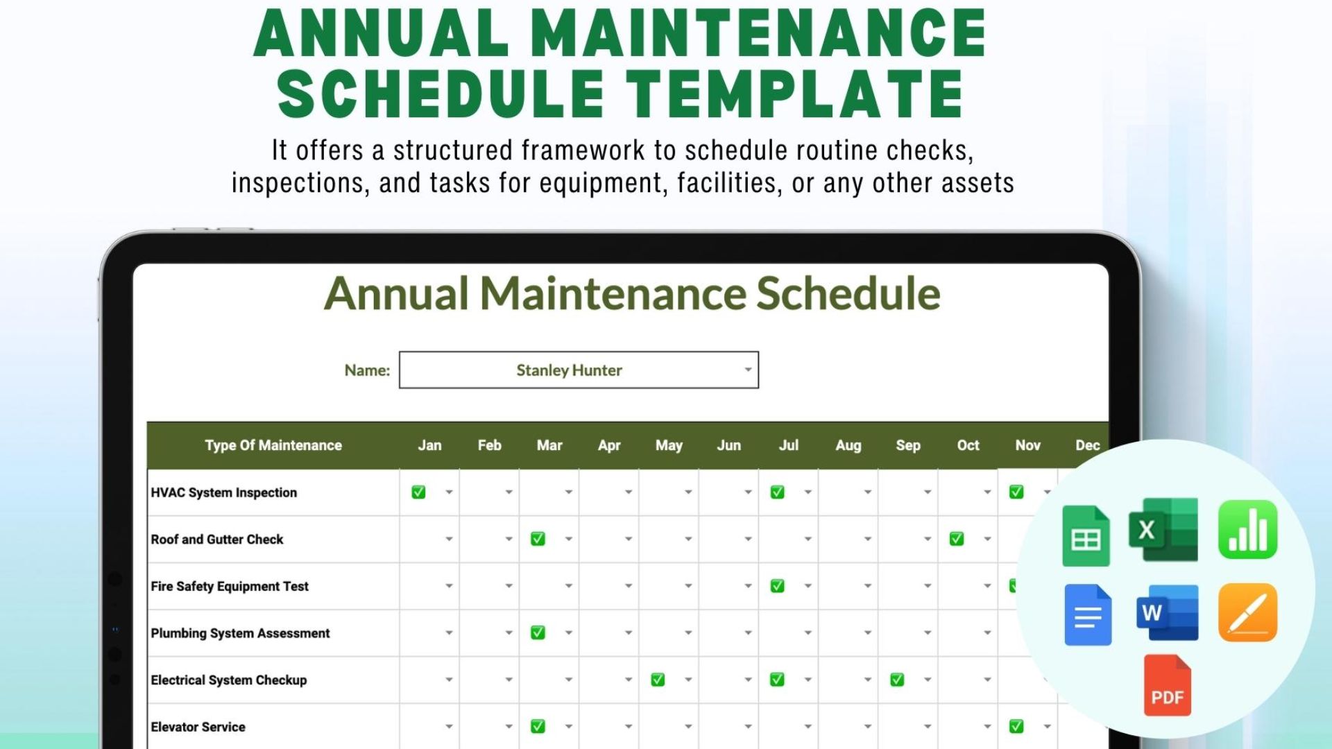mẫu kế hoạch bảo trì máy móc thiết bị